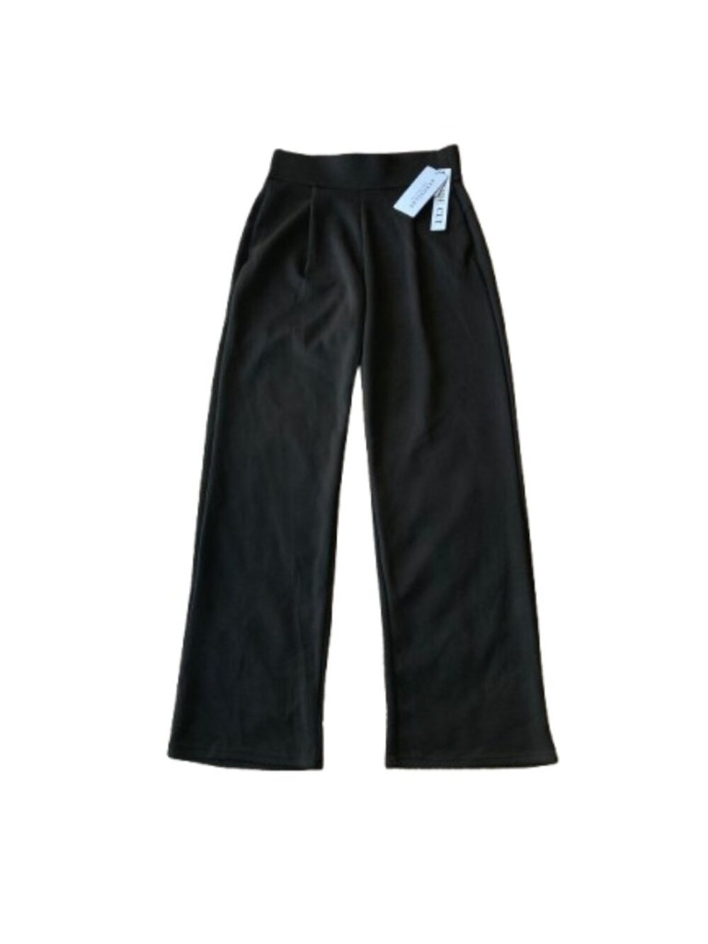 Aerosoles Wide Leg Brushed Pull On Pants Stretch Comfort Womens Small Black NWT